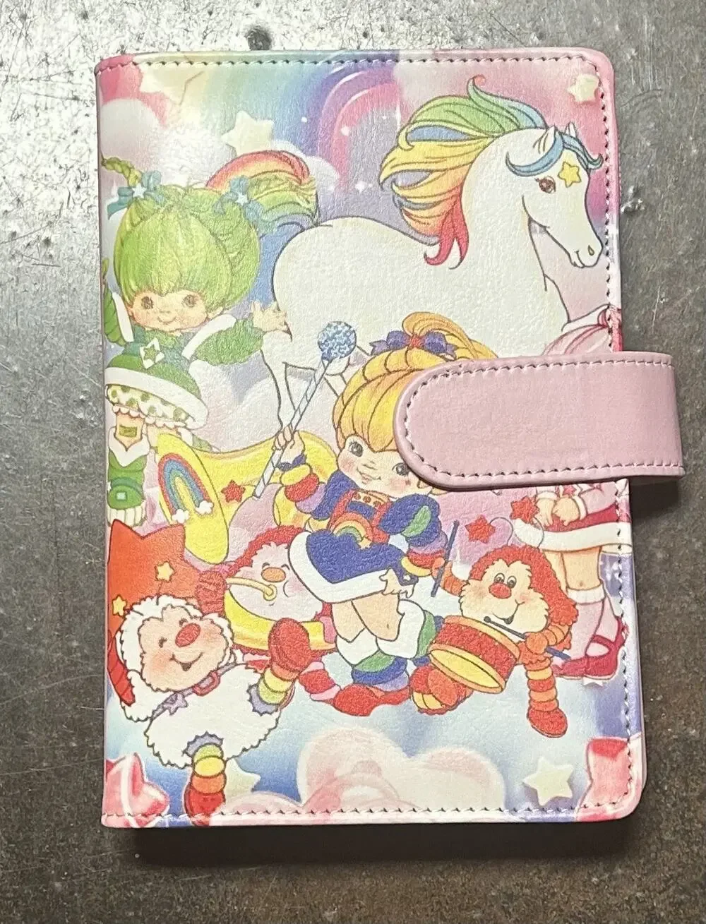 Rainbow Brite Faux Leather Size A6 Binder with stationery & Notebook
